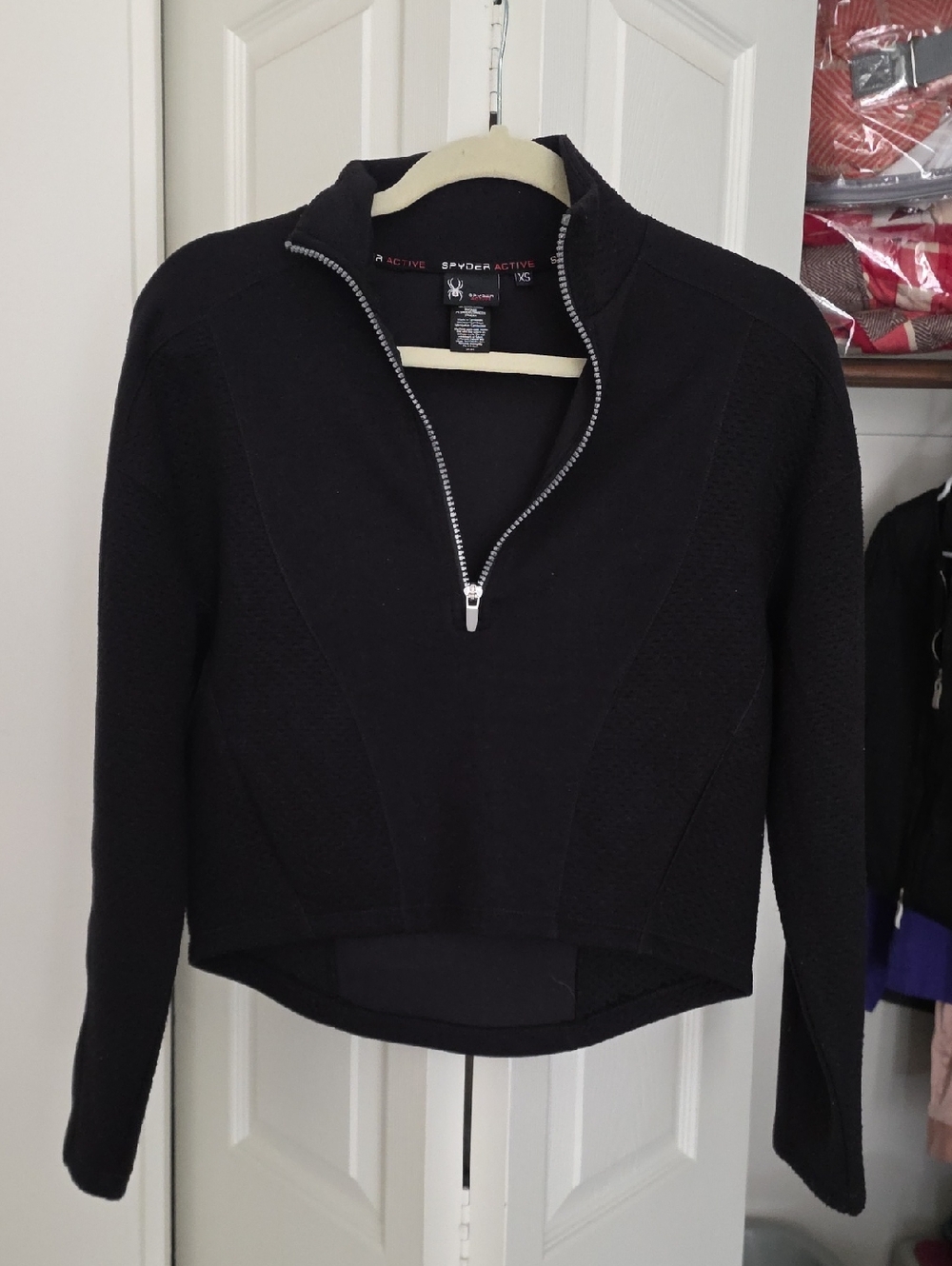 Spyder Black Quarter-Zip Performance Sweater